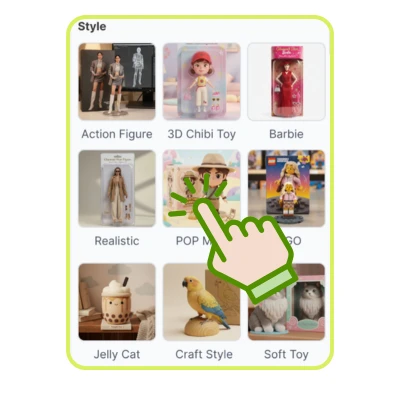 AI Action Figure Generator: Step 2: Choose a Favorite Style for Your Custom Action Figure