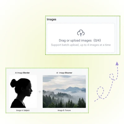 AI Image Blender - Step 1: Upload Two Images