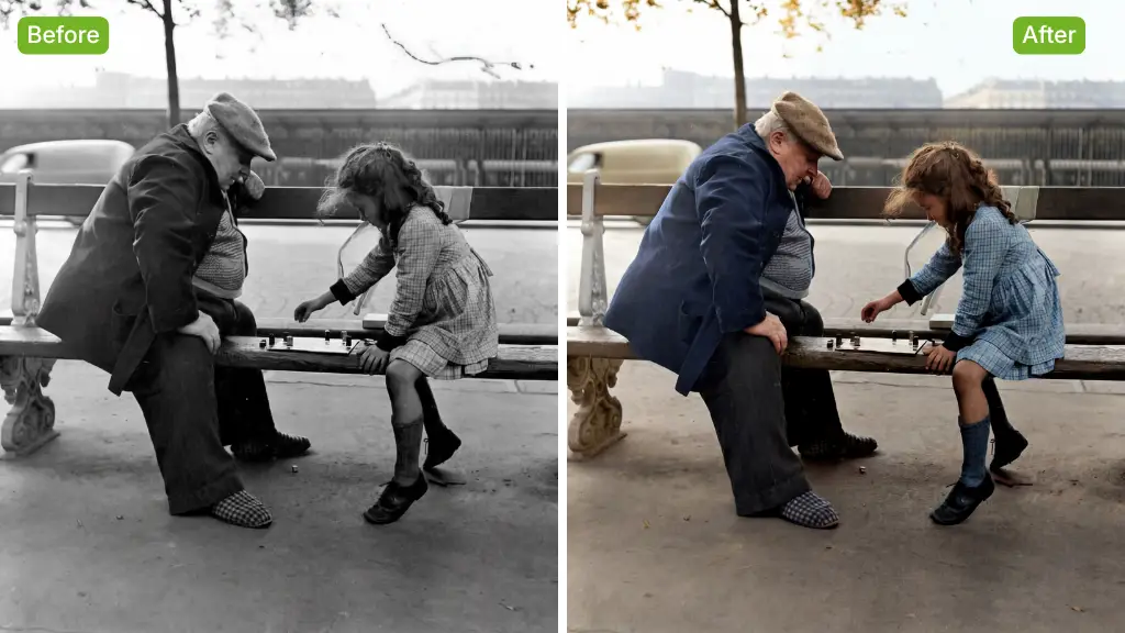 AI Görüntü Renklendirici Örneği: Renklendirilmiş fotoğraf
