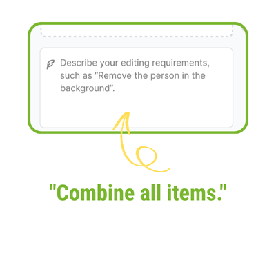 AI Image Combiner: Step 2: Enter a Prompt or Click Generate