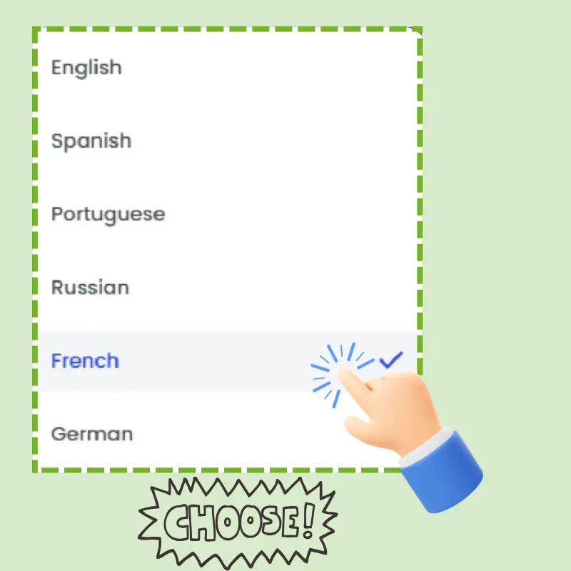 AI Image Translator - Step 2: Select Target Language