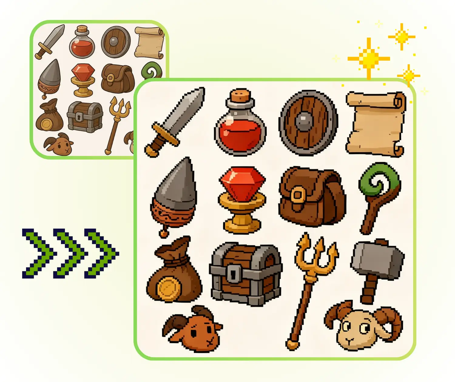 AI Pixel Art Generator: Game Assets and Illustrations